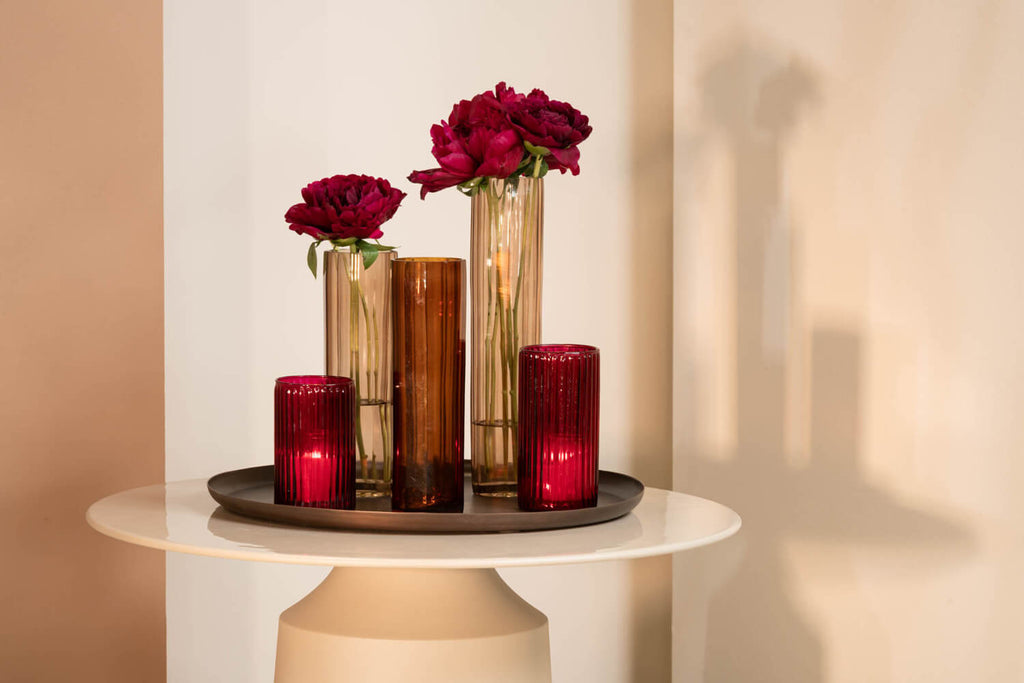 Glas cylinder vaser - flere farver