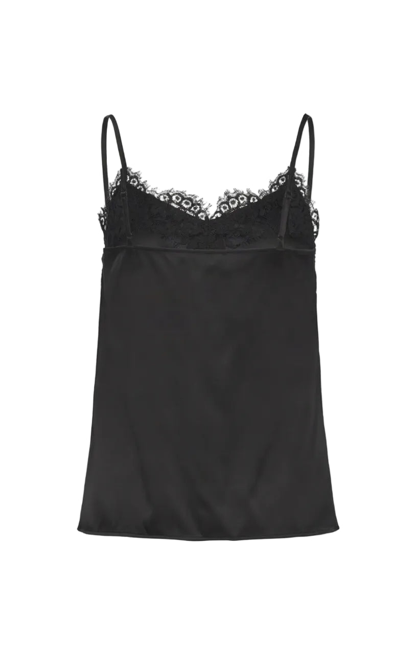 Silke blonde top  - Black