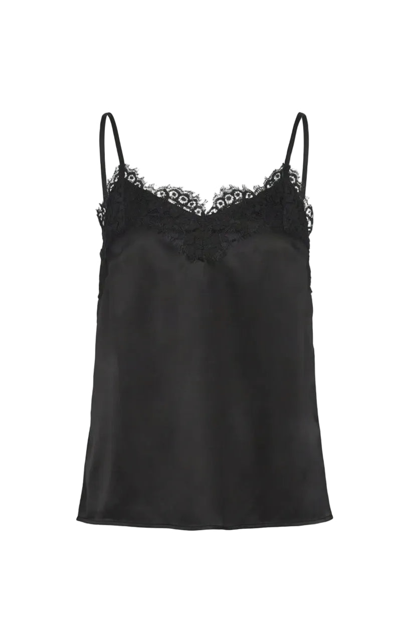 Silke blonde top  - Black