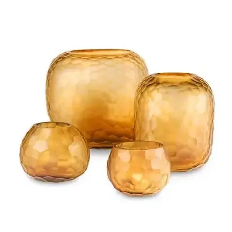 Somba Clear/Gold Fyrfadsskål - flere størrelser