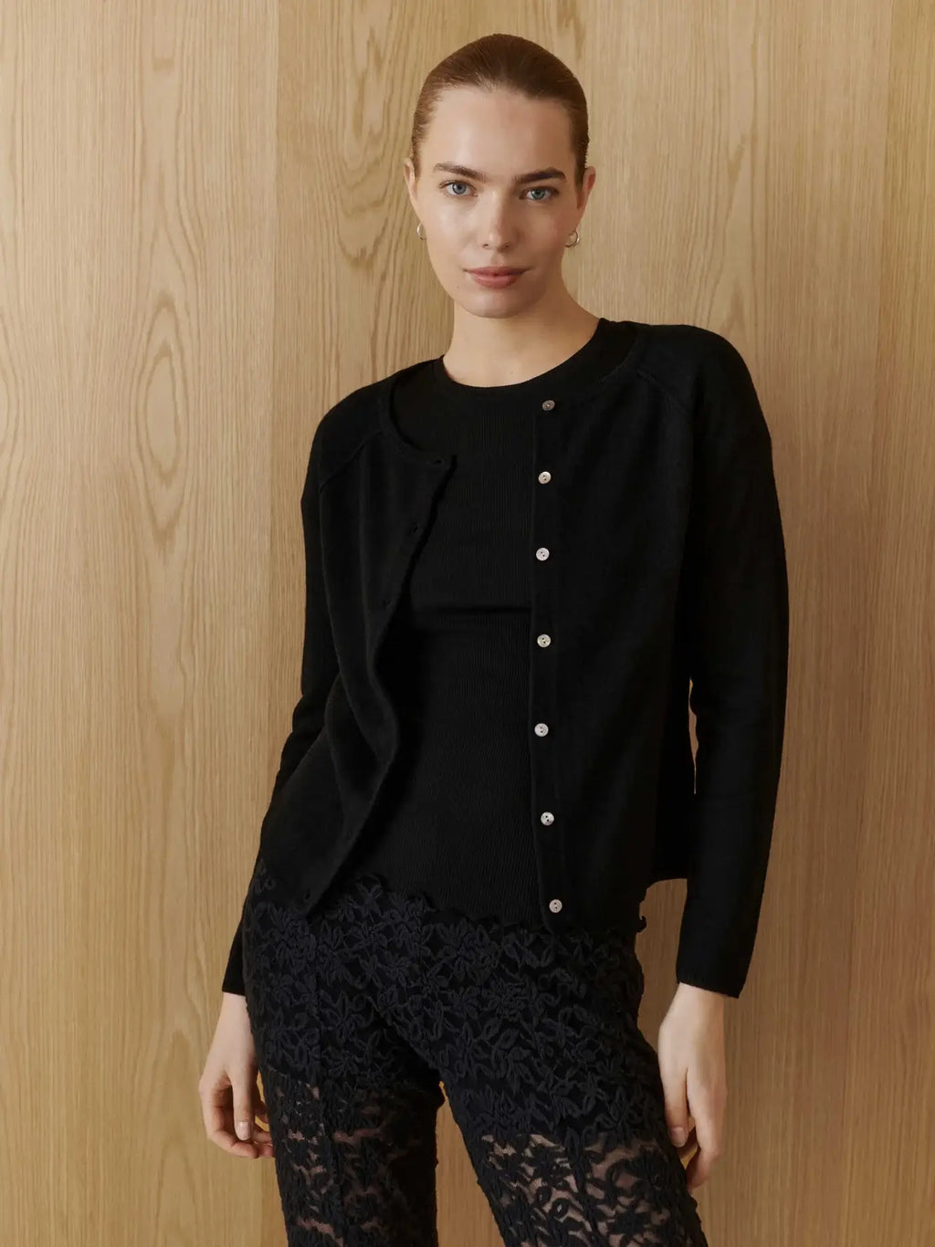 Laica Cashmere Cardigan - Black
