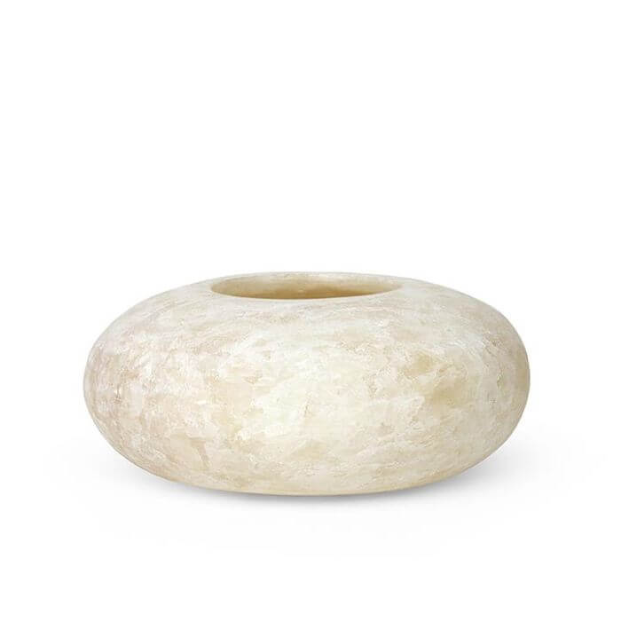 Alabast Oval - Hvid