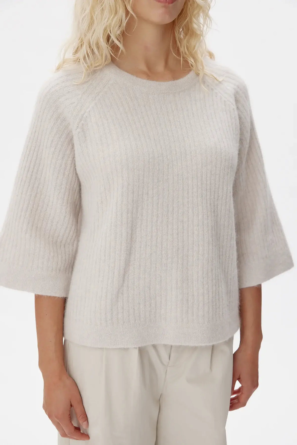 Samantha Sweater - Silver White Melange