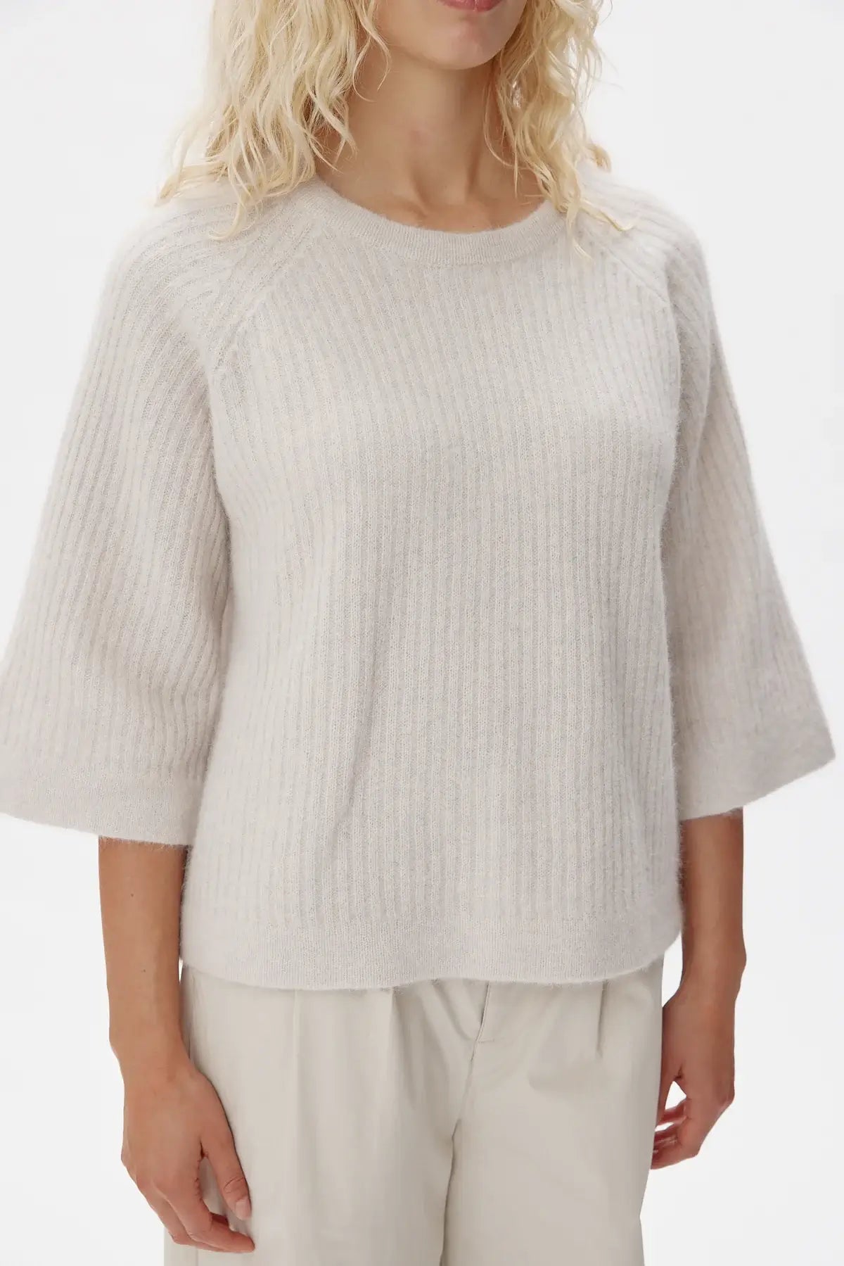 Samantha Sweater - Silver White Melange