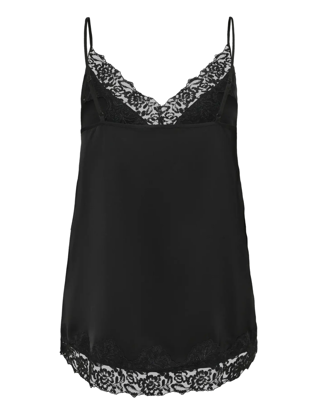 Patricia Silk Lace Top - Black