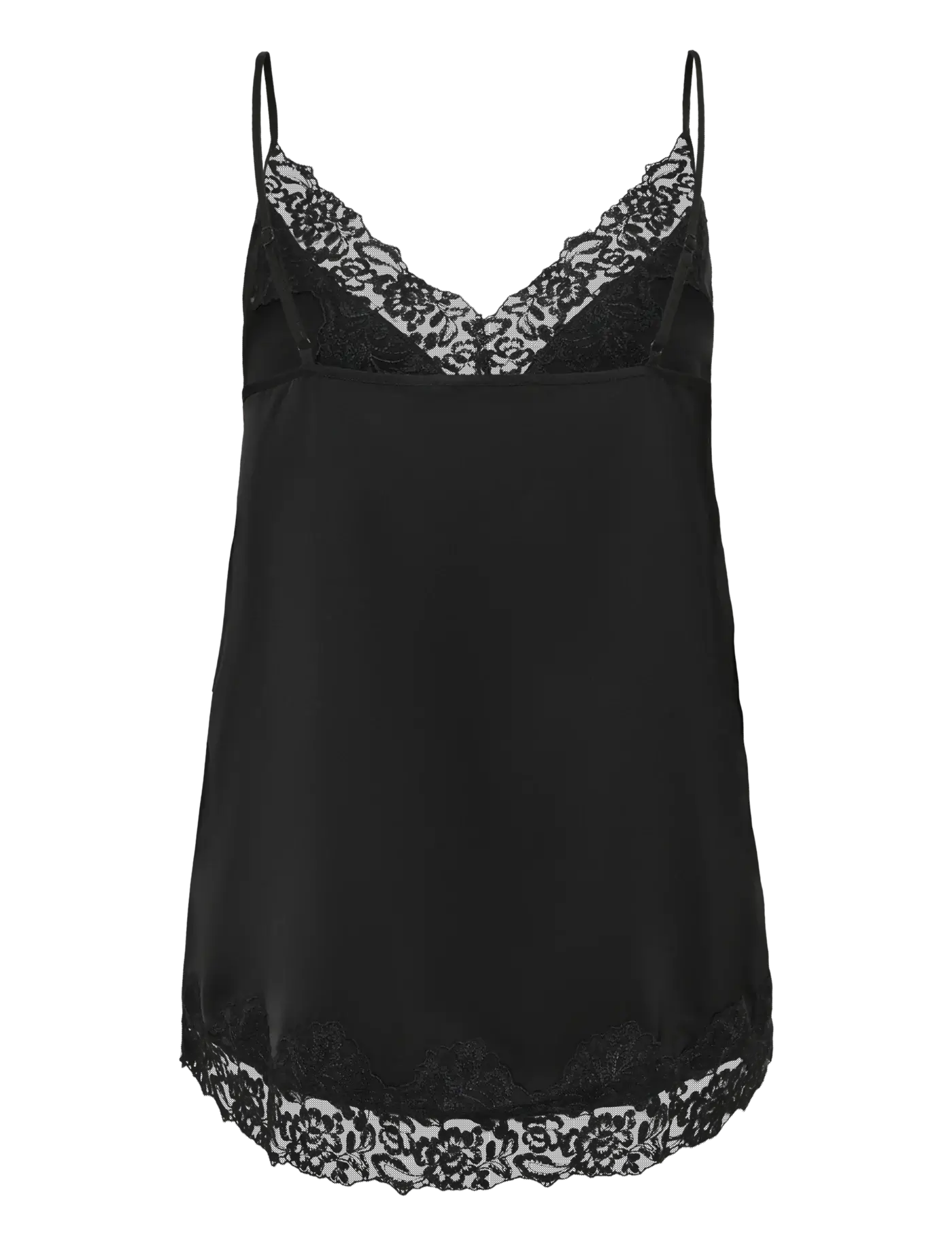 Patricia Silk Lace Top - Black