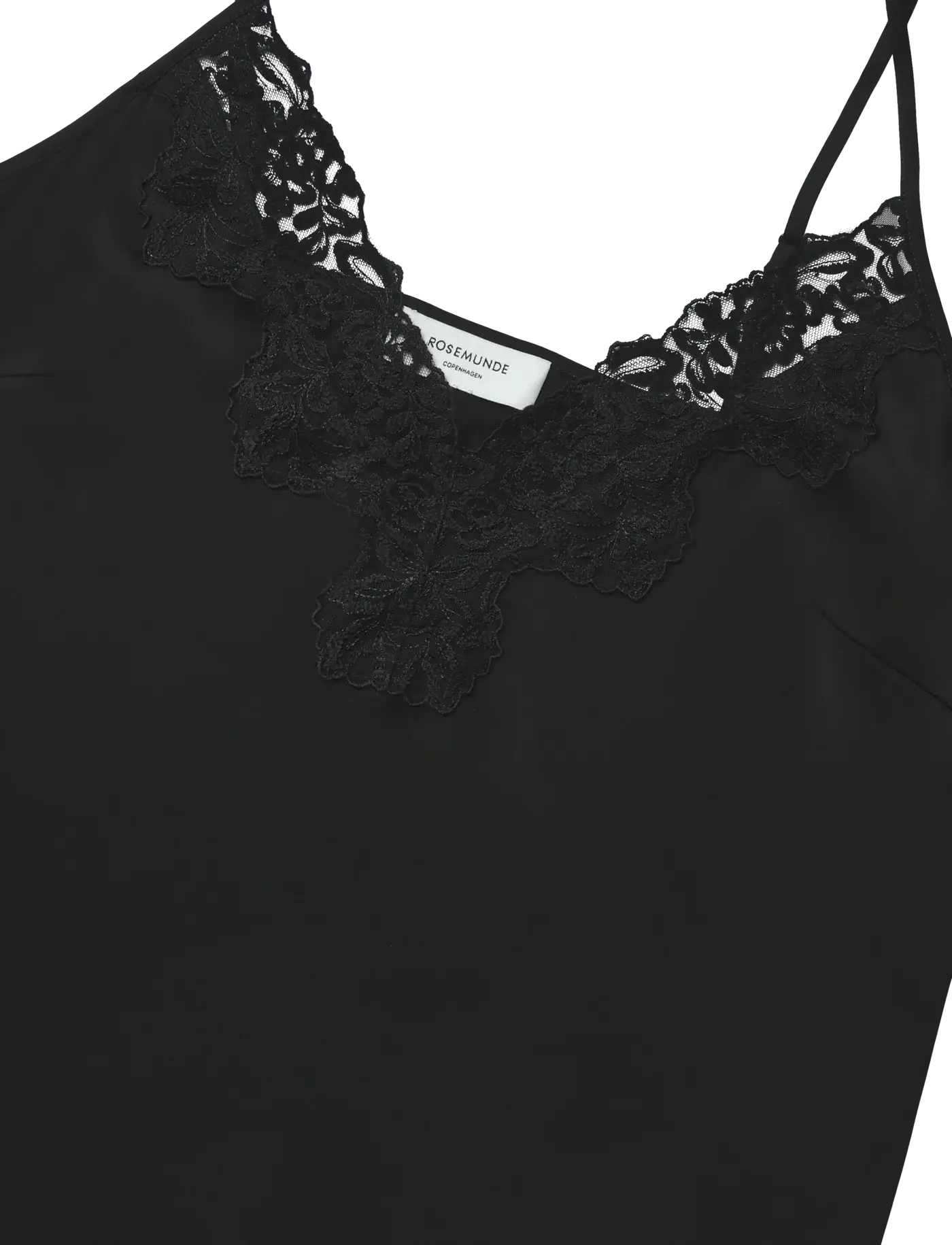 Patricia Silk Lace Top - Black