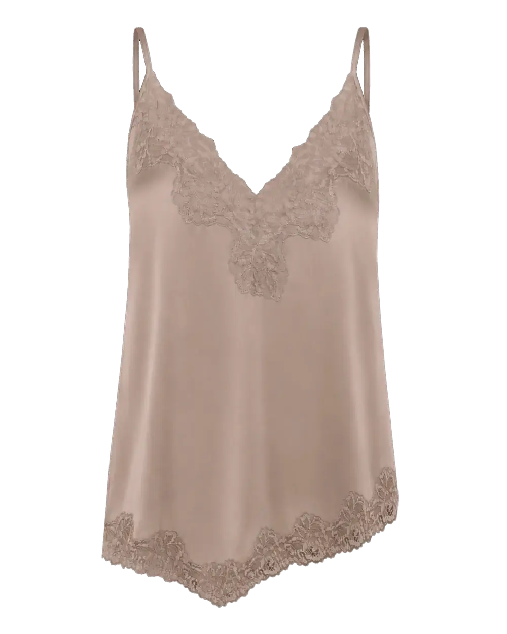 Patricia Silk Lace Top - Mocha Meringue