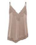 Patricia Silk Lace Top - Mocha Meringue