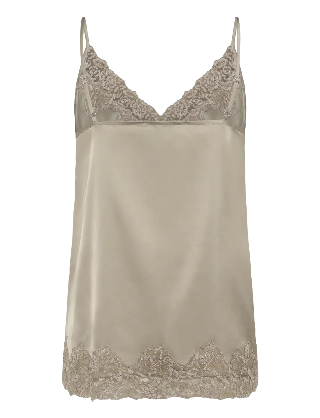Patricia Silk Lace Top - Mocha Meringue