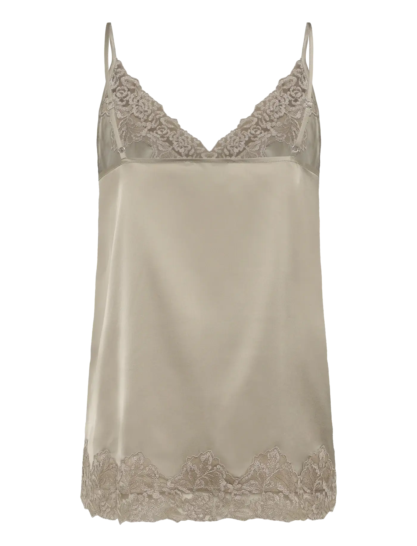 Patricia Silk Lace Top - Mocha Meringue