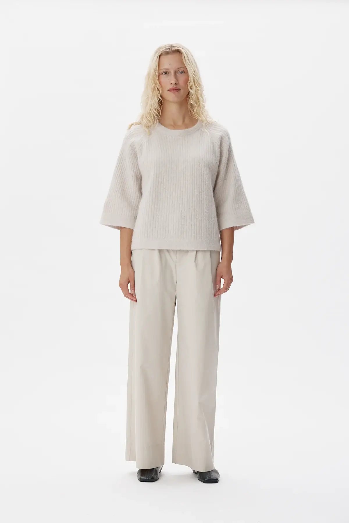 Samantha Sweater - Silver White Melange