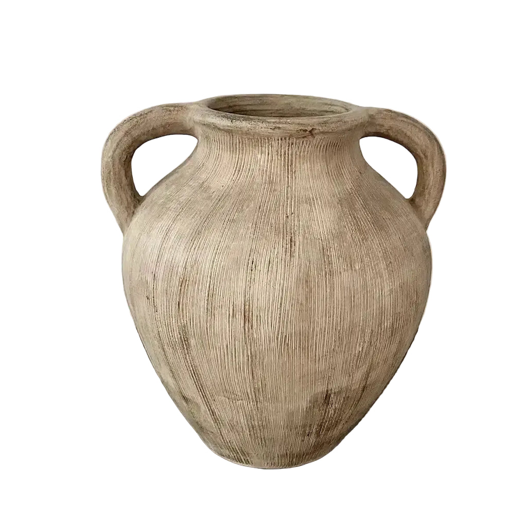 Terracotta krukke m/hanke H40 cm