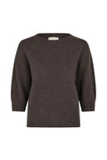 Mona striktrøje - Espresso Brown