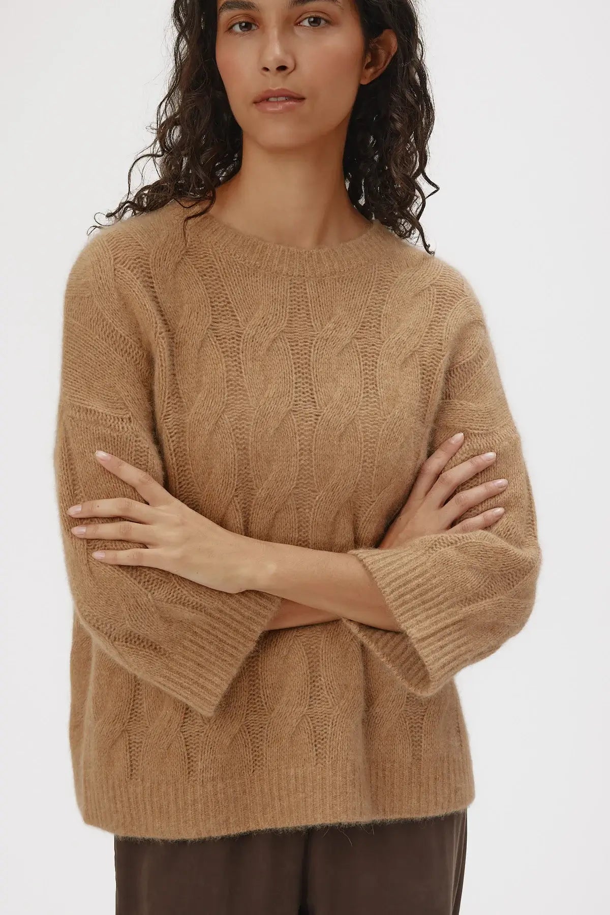 Ola Cable Sweater - Creme Brulee