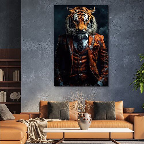 Stylish Tiger på sikkerhedsglas