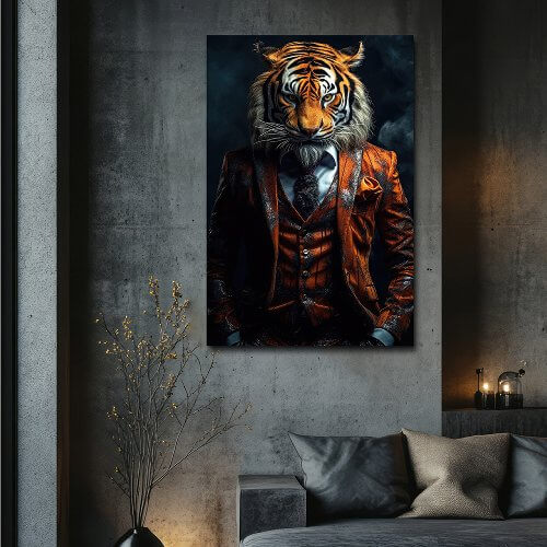 Stylish Tiger på sikkerhedsglas