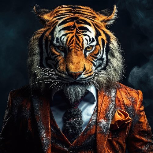Stylish Tiger på sikkerhedsglas