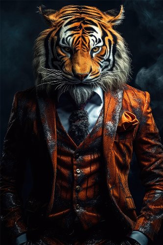 Stylish Tiger på sikkerhedsglas