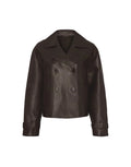 Noemi skind jakke - Dark Truffle