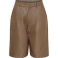 Bermunda Leather Shorts - Hazelnut