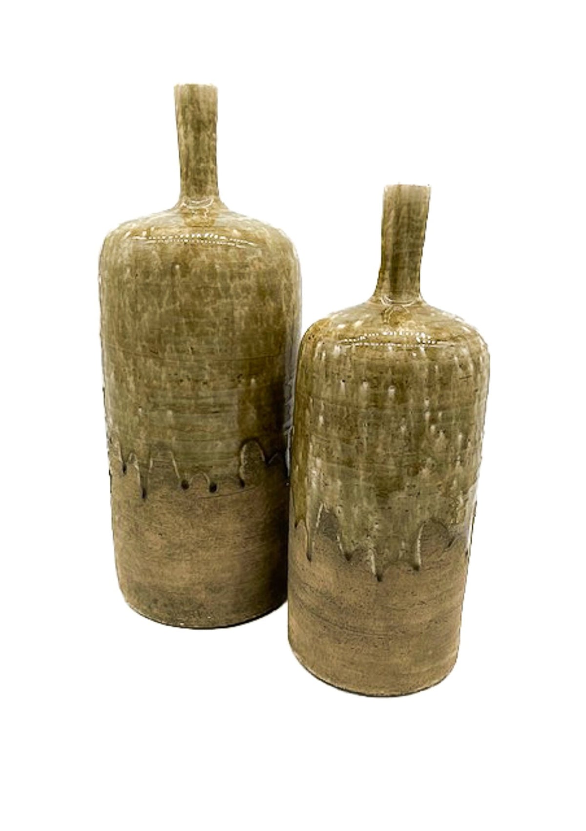 Chinga vase i olivengrøn – H 38,5 cm