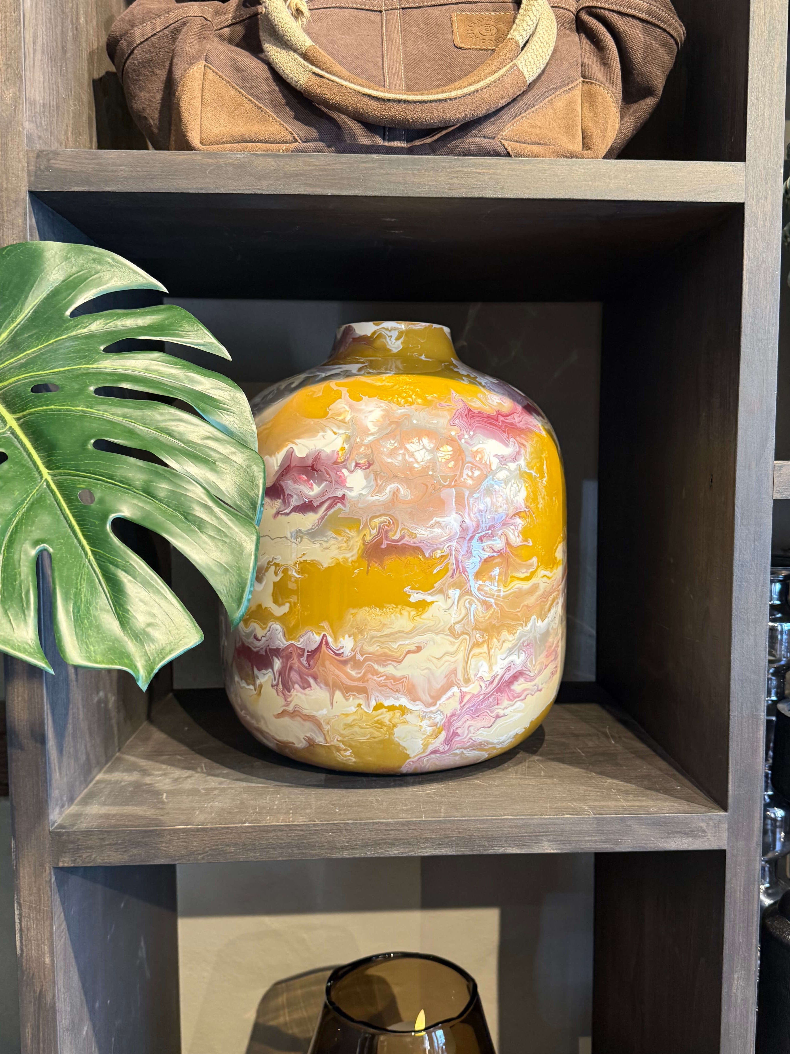 Multifarvet vase