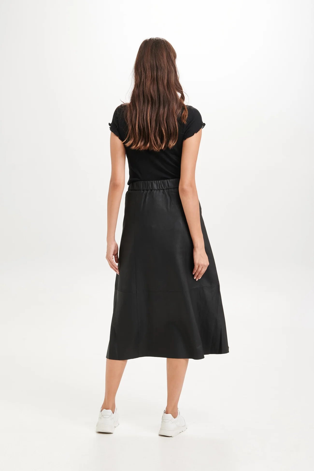 Sophie Leather Skirt - Black