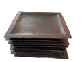Firkantet fad teak sort