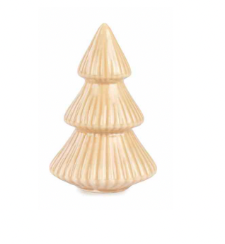 Julepynt - beige træ i porcelæn