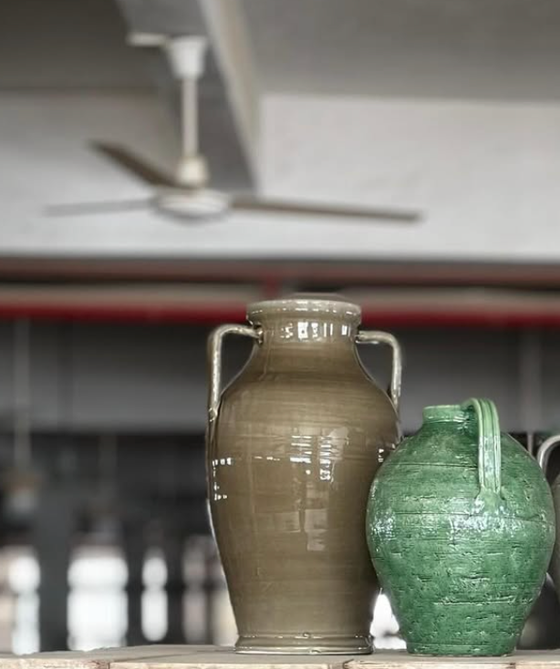 Sey taupe glaseret vase
