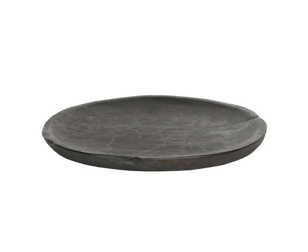 Schale Teak flad skål/fad