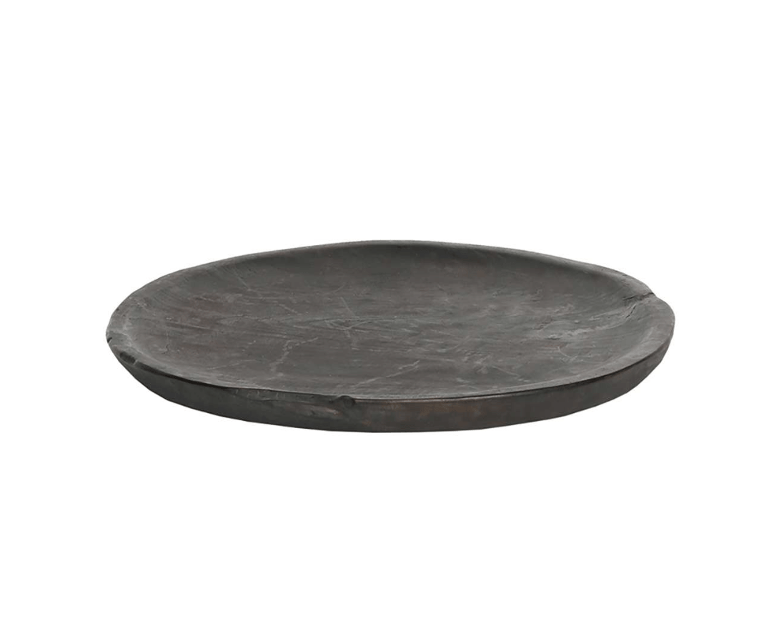 Schale Teak flad skål/fad