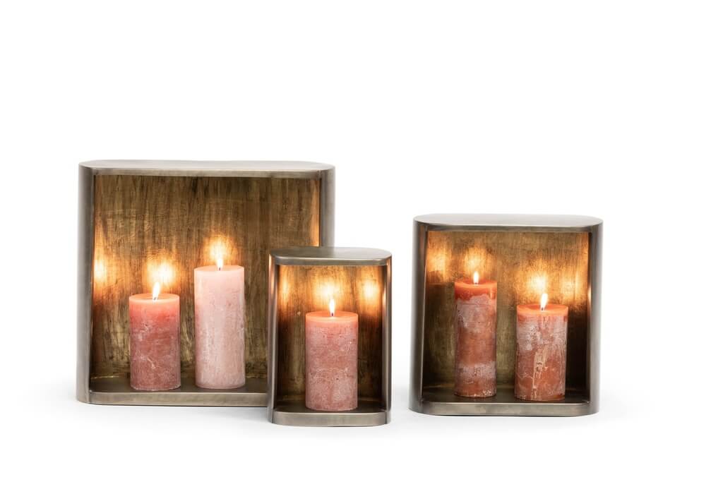 Standing wall candle holder