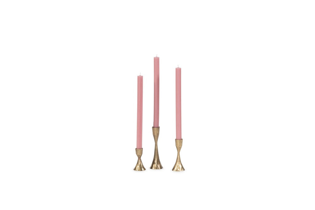 Handforged lysestager - brass antique sæt af 3