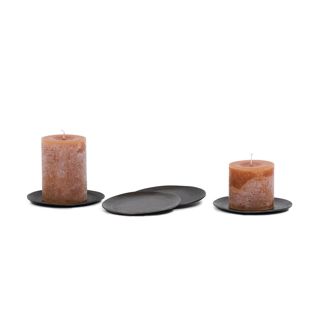 Organic lysfad i aluminium med antik kobberfinish
