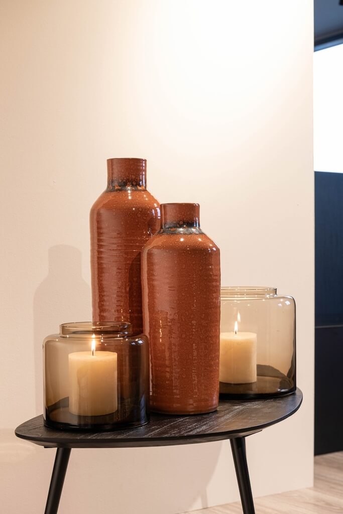 Vase glass mocha