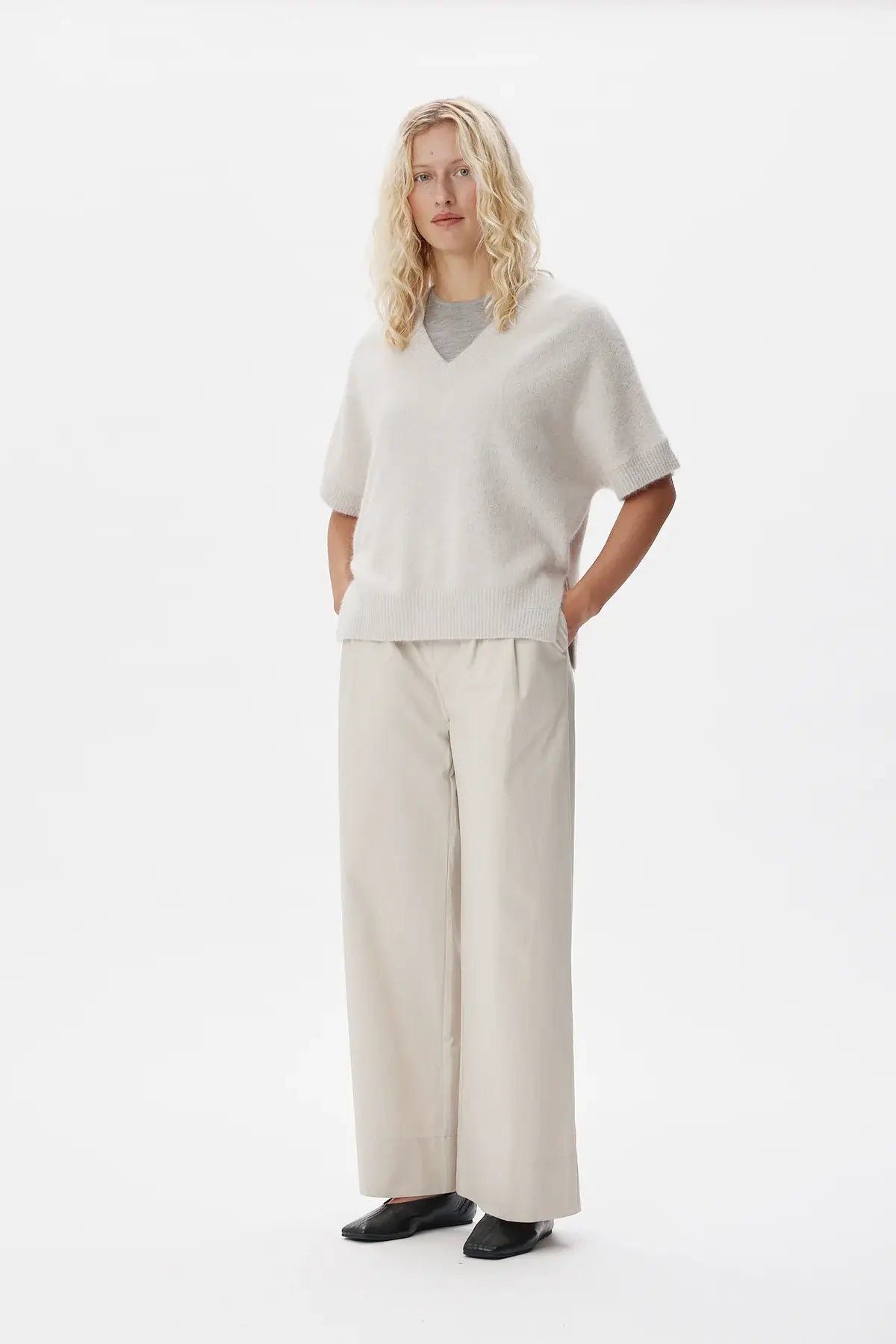 Dana Sweater - Silver White Melange