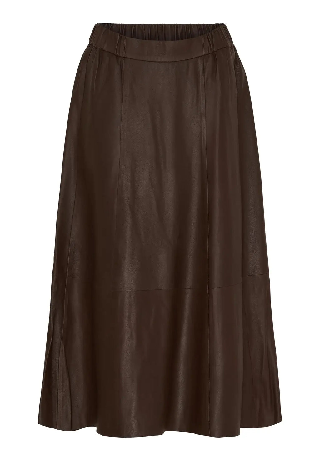 Sophie Leather Skirt - Espresso