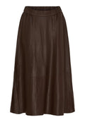 Sophie Leather Skirt - Espresso