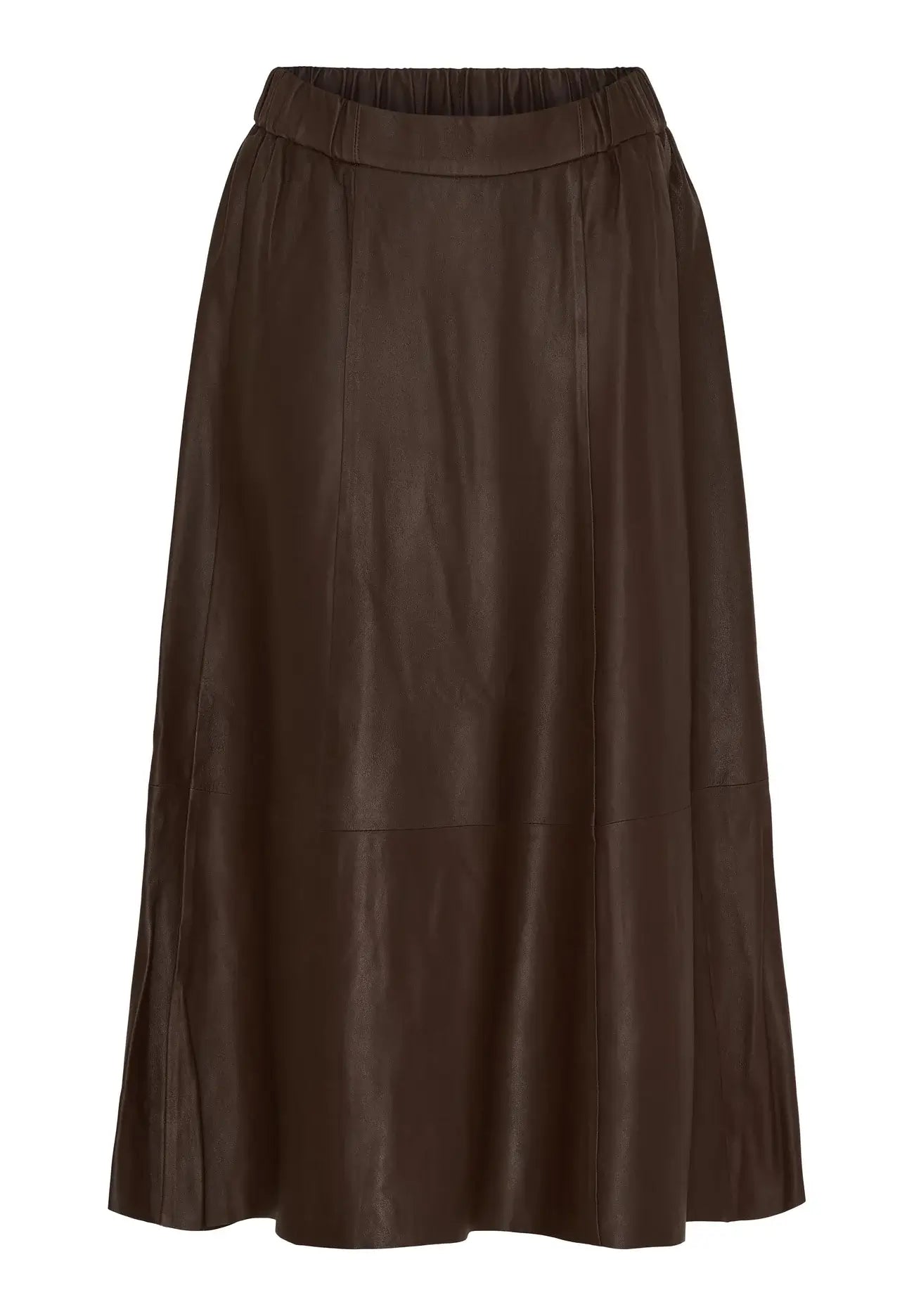 Sophie Leather Skirt - Espresso