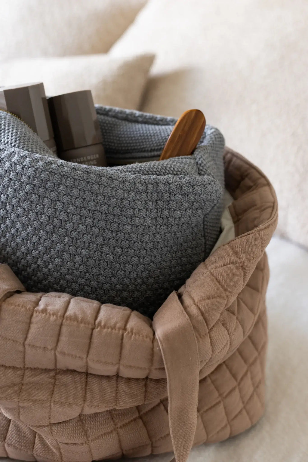Strikket Toilettaske - Grey