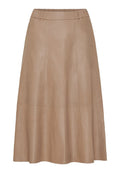 Sophie Leather Skirt - Latte