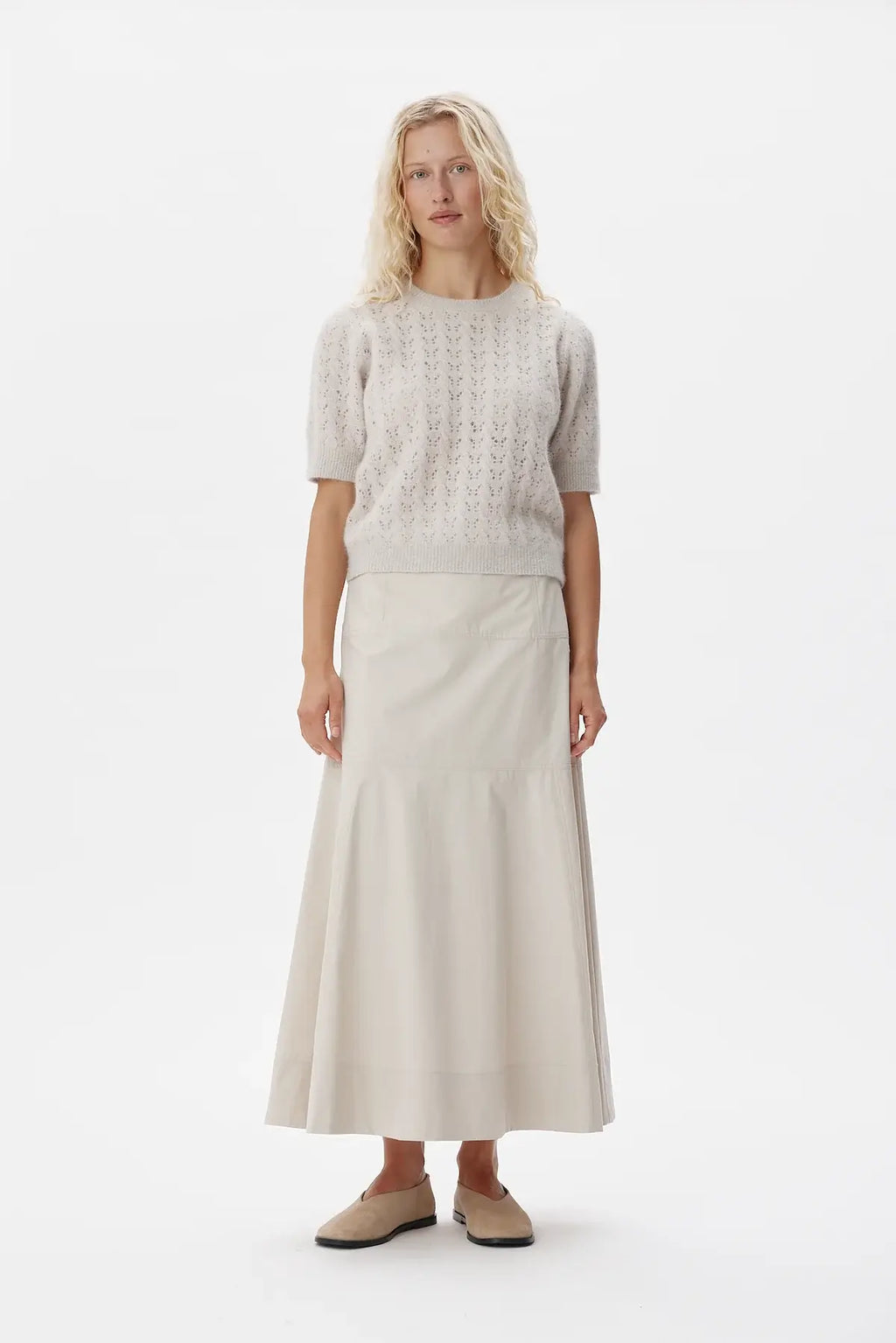 Rocca Deco Sweater - Silver White Melange