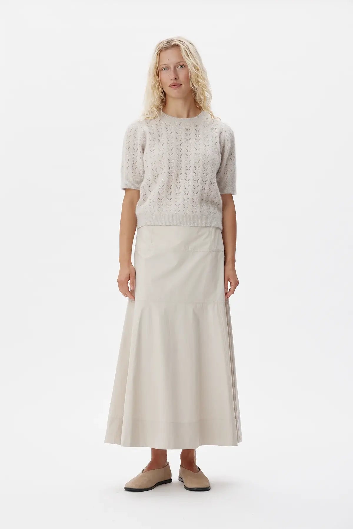 Rocca Deco Sweater - Silver White Melange