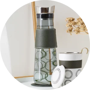 Glaskaraffel Eve Circular Green | Eigenart