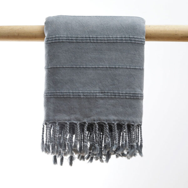 HAMMAM BADEHÅNDKLÆDE STONEWASHED KOKSGRÅ | MANIPURALIVING