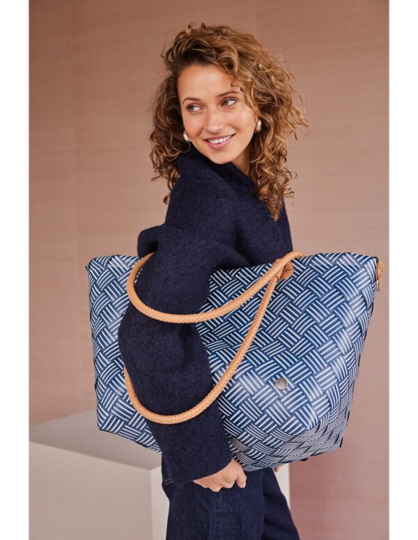 Sainte-Maxime Stripes shopper, Ocean Blue | Handed By - Image 4
