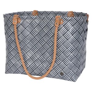 Sainte-Maxime Stripes shopper, Dark Grey | Handed By