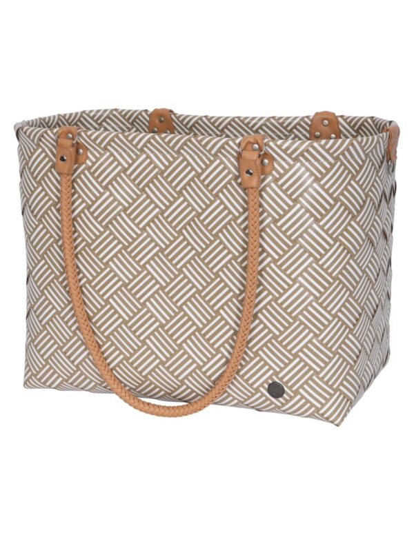 Sainte-Maxime Stripes shopper, Khaki | Handed By